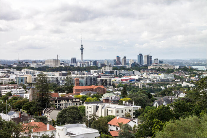 Auckland CBD látképe a Mount Hobsonról nézve.