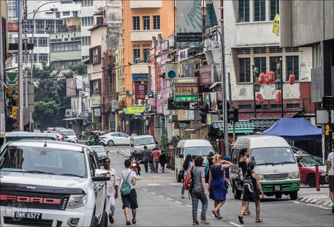 Kuala Lumpur-i utcakép.